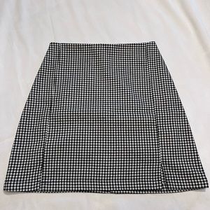 john galt | gingham black skirt